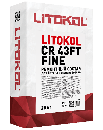 Тиксотропный ремонтный состав для  бетона LITOKOL CR43FT Fine, 25 кг